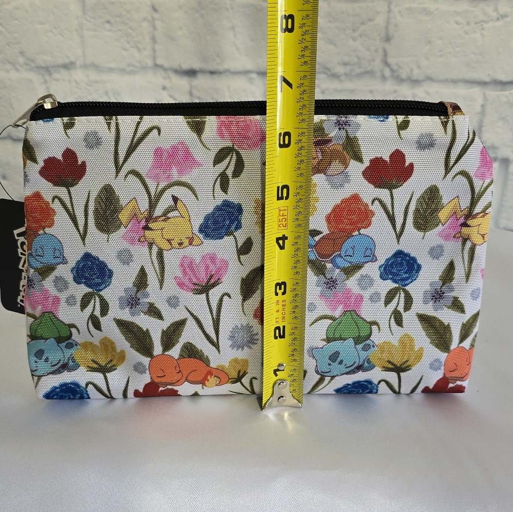 Pokemon Starters Floral Travel Pouch Pokémon Bag Pikachu Eevee Gen 1 Starter New - Picture 16 of 16
